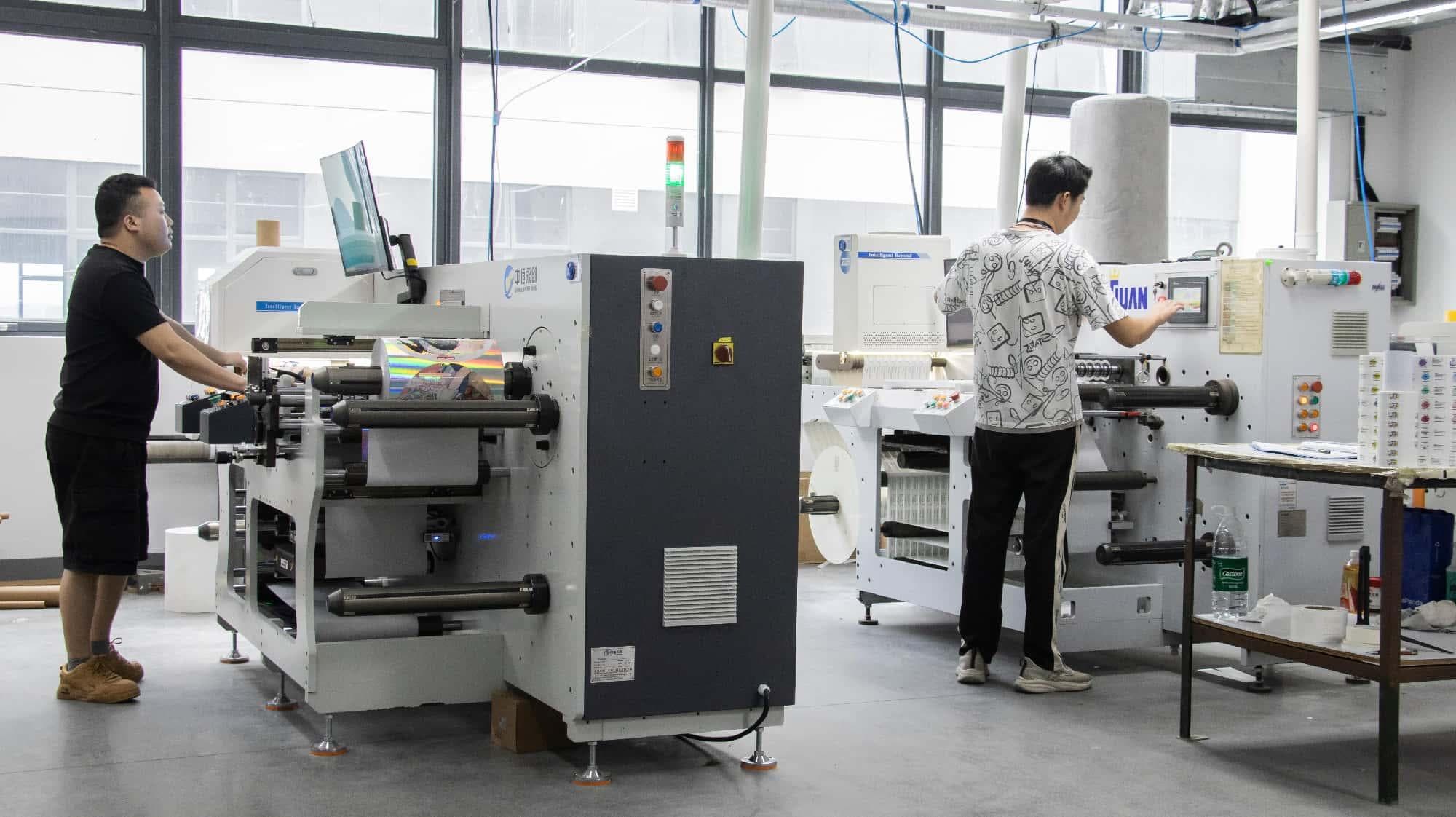 Automated print inspection equipment in the factory