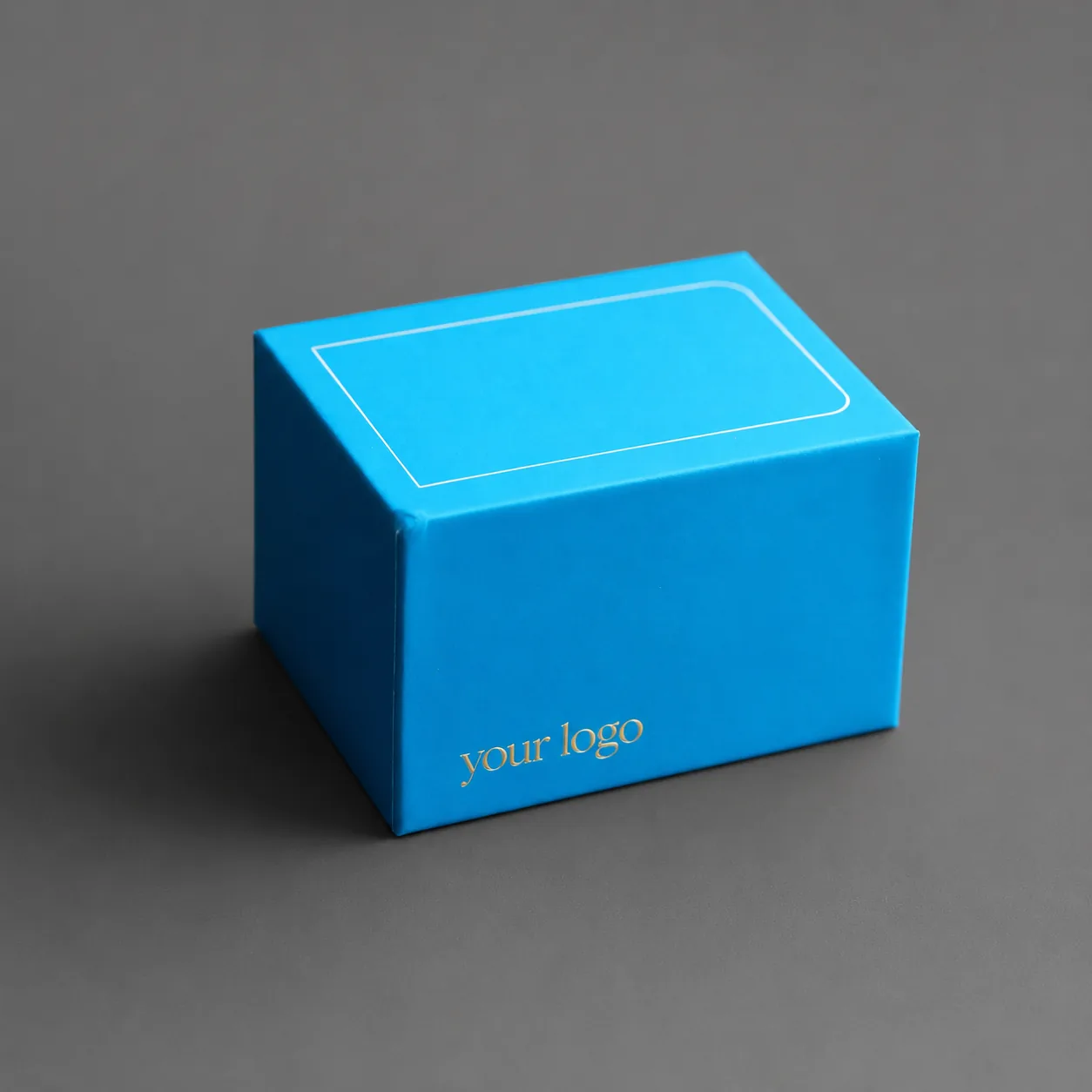 Custom Blue Lid and Base Gift Box, view 2