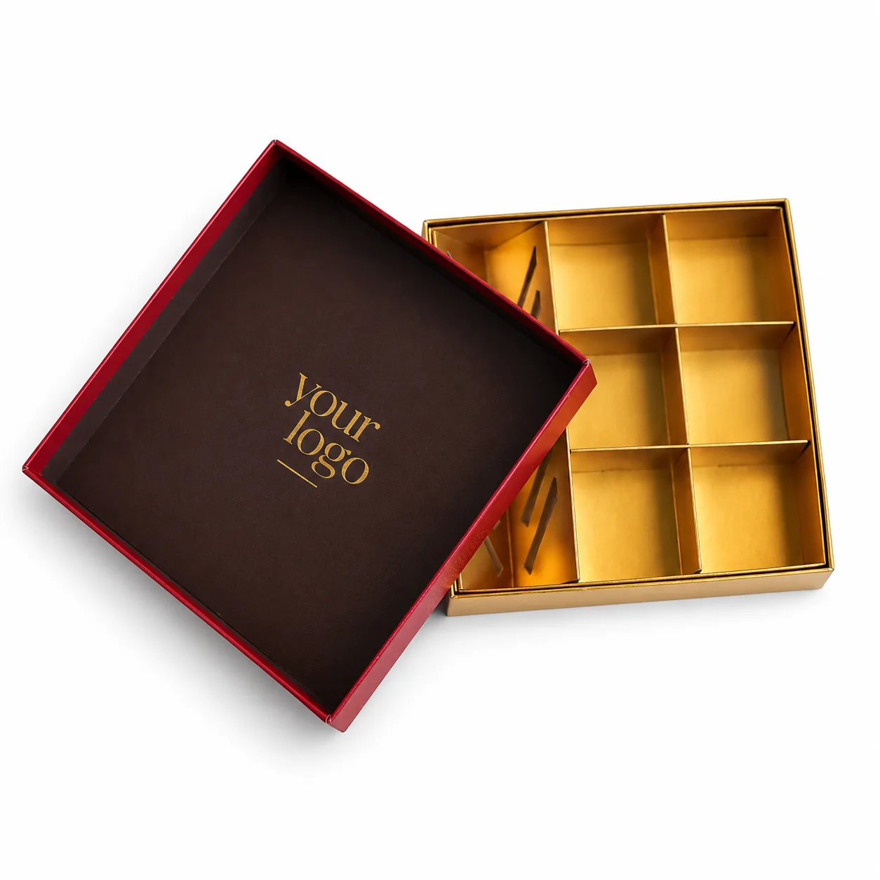 Custom Lid and Base Chocolate Gift Box, view 2