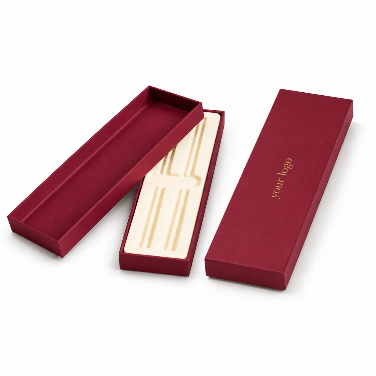 Custom Lid and Base Cutlery Gift Box, view 1