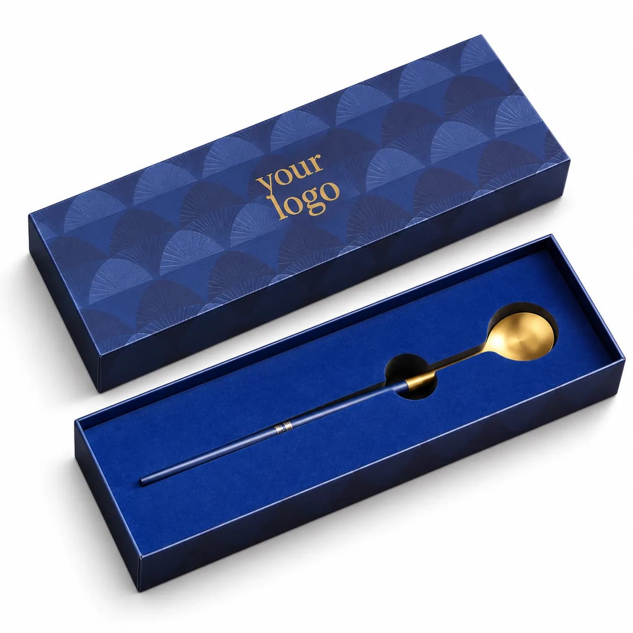 Custom Lid and Base Cutlery Presentation Box, view 1