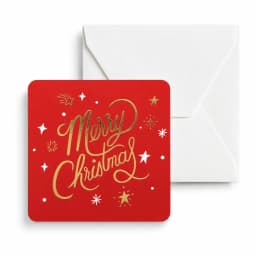 Custom Red Christmas Greeting Card, view 1
