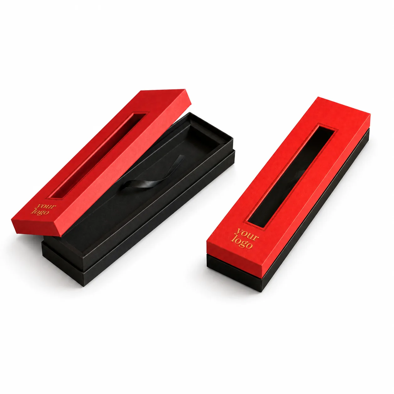 Custom Red Lid and Base Presentation Box, view 1