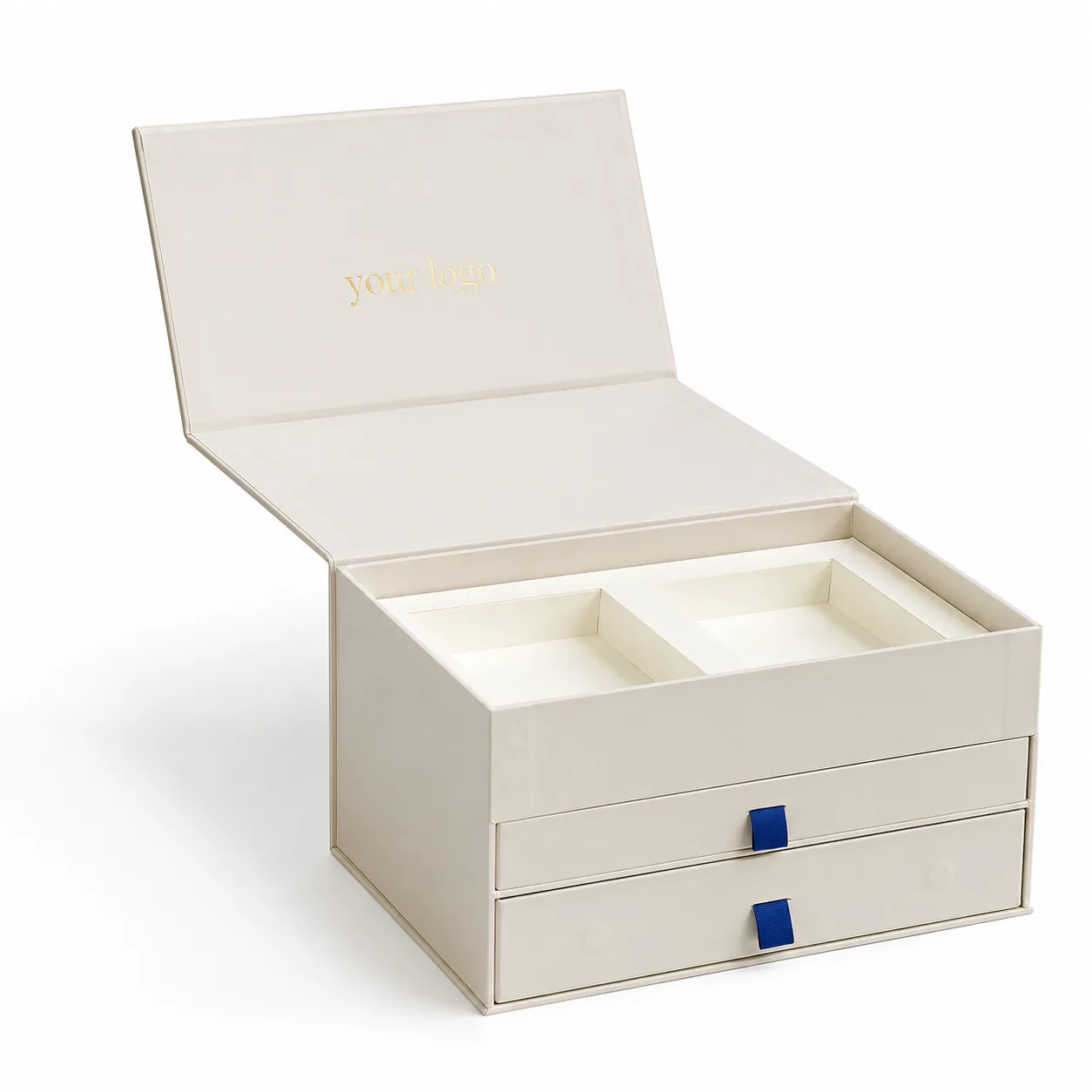 Book-Style Presentation Box with Stacked Drawers, view 3