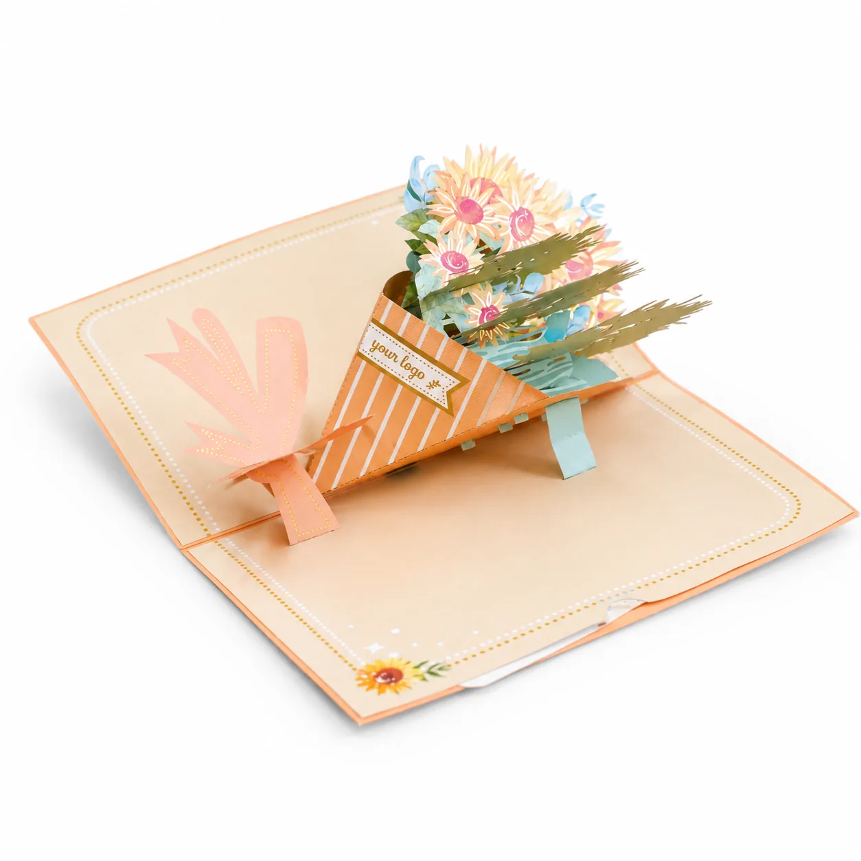Custom Pop-Up Christmas Greeting Card, view 4