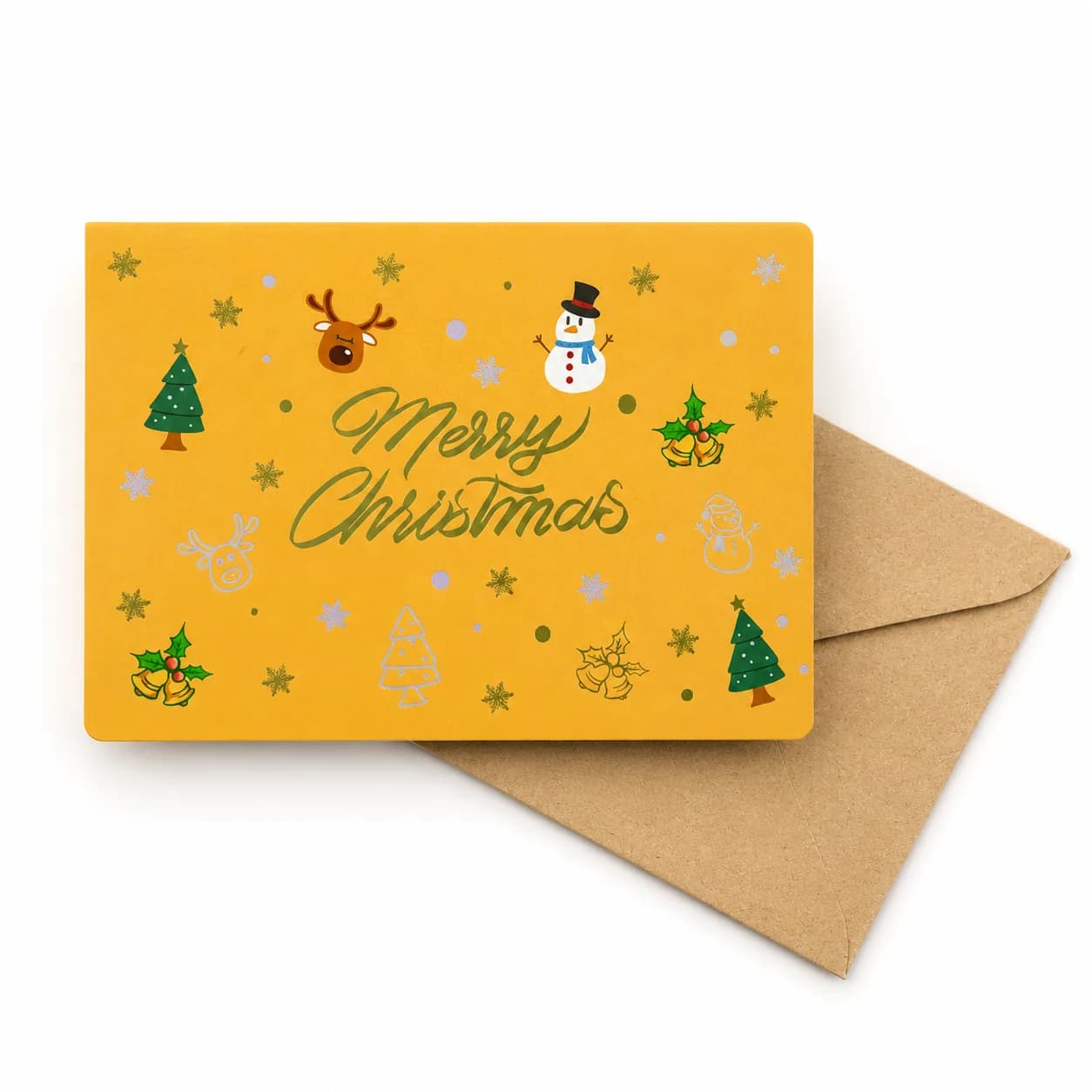 Custom Red Christmas Greeting Card, view 2