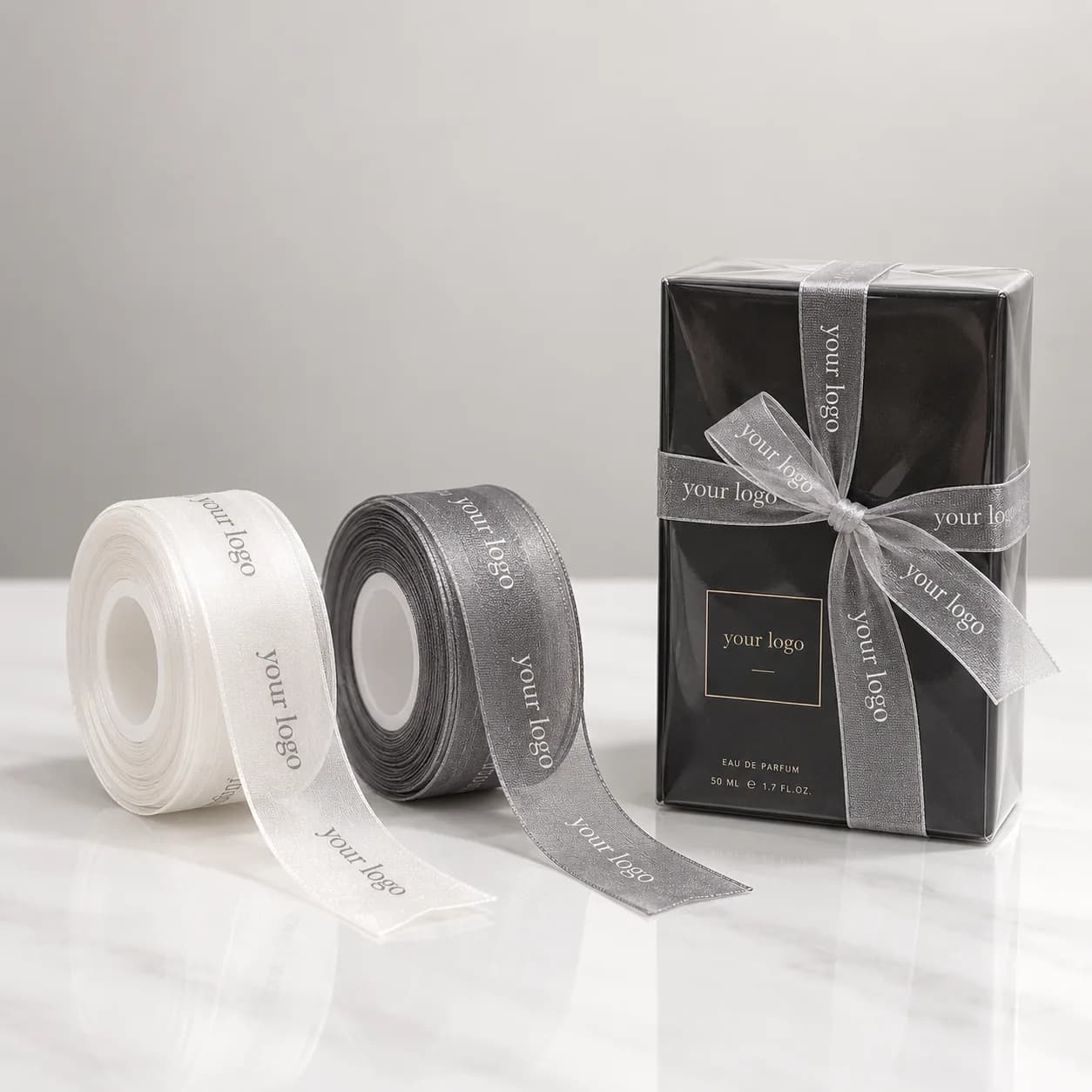 Custom Sheer Ribbon for Gift Packaging, selected gallery view 3